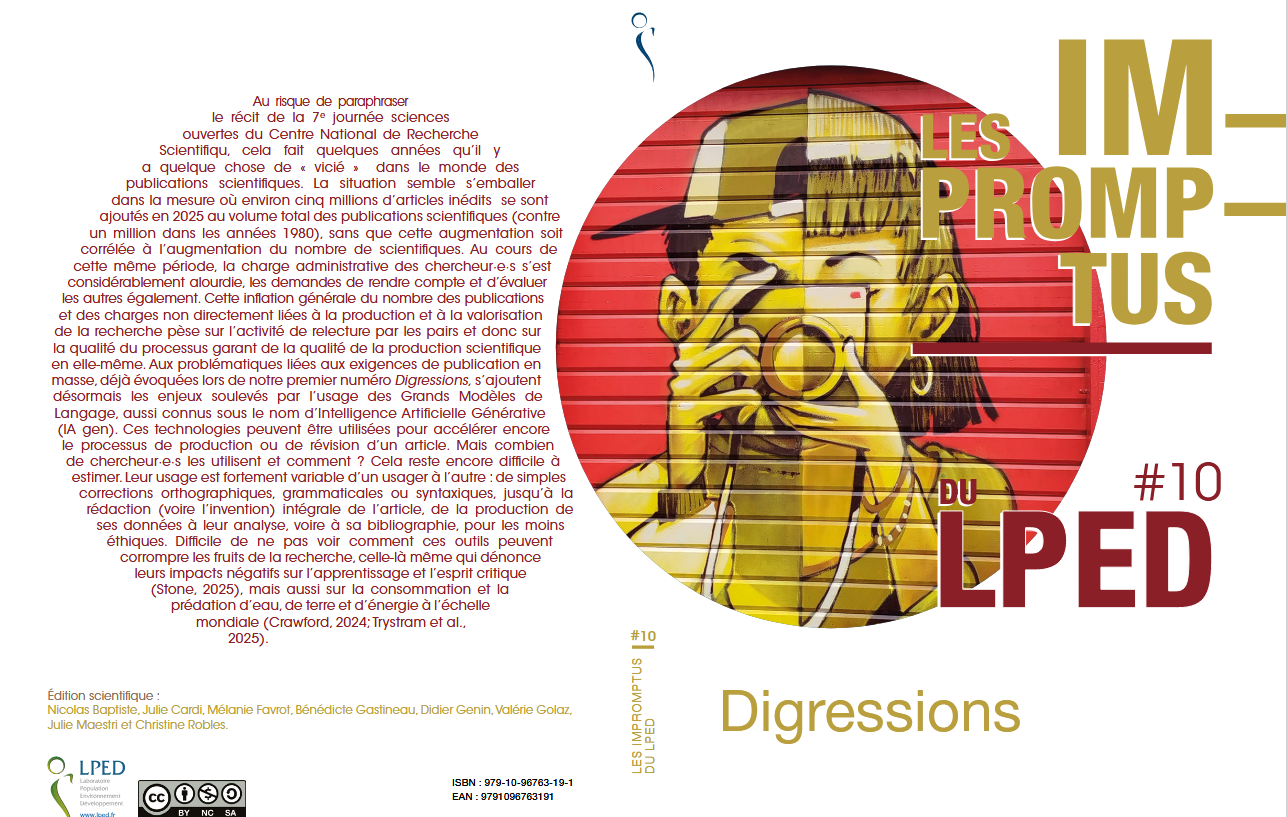 Les Impromptus du LPED #10 - Digressions